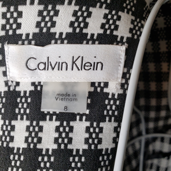 Calvin Klein Gingham Print Sheath Dress Size 8 - Picture 6 of 7